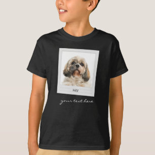 Cute Pet Dog Photo Personalised Birthday T-Shirt