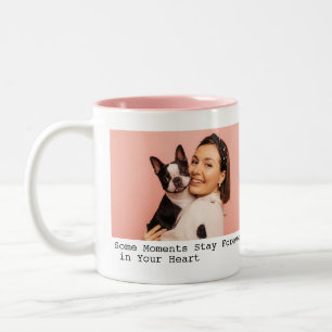 Cute Pet Dog Quote 2 Photo Collage Two-Tone Coffee Mug