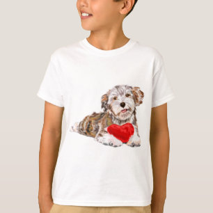 Cute Pet Dog with Heart Gift T-Shirt