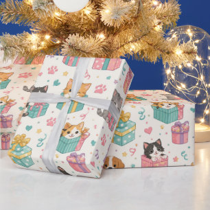 Cute Pet Gift Wrapping Paper   Dog & Cat Pattern