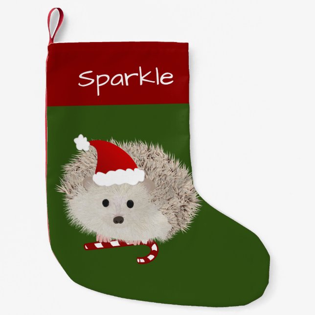 Cute Pet Hedgehog Christmas Stocking (Front)