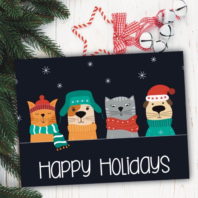 Cute Pet Holiday Postcard for Pet Businesses (Creator Uploaded)