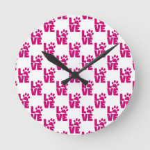 Cute Pet Lover Decorative Clock for Living Room