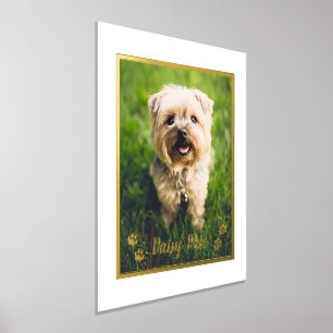 Cute Pet Lovers Personalised Dog Photo Foil Prints