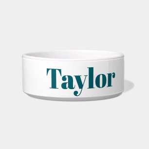 Cute Pet Name Bold Modern Custom Bowl