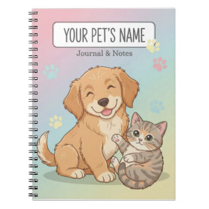 Cute Pet Notebook – Customisable Dog & Cat Journal