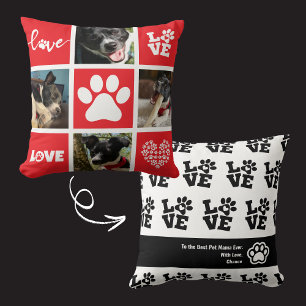 Cute Pet Parent Create Your Own Red Love Cushion