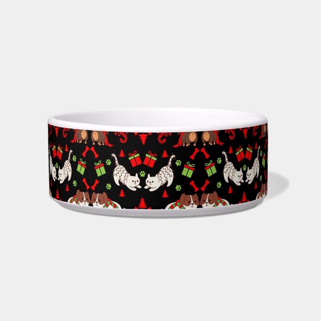 Cute Pet Patterned Christmas Gift  Bowl (Left)
