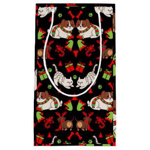 Cute Pet Patterned Christmas Gift  Small Gift Bag