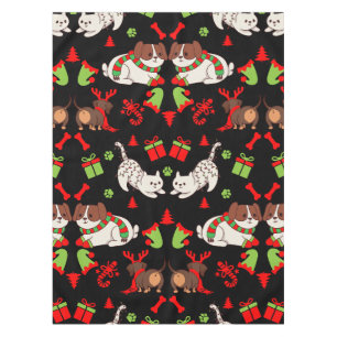 Cute Pet Patterned Christmas Gift  Tablecloth