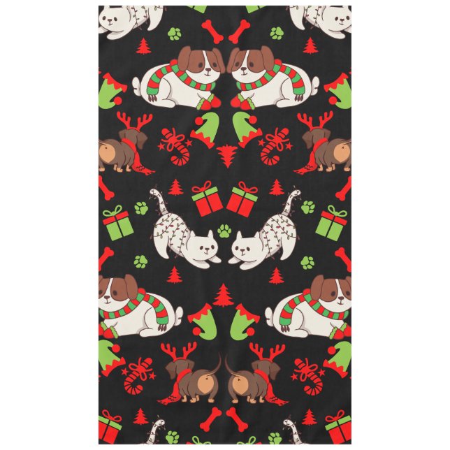 Cute Pet Patterned Christmas Gift  Tablecloth (Front)