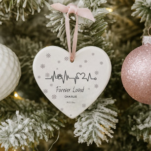 Cute Pet Paw Print Custom Christmas Elegent Snow Ornament