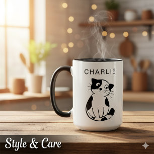 Cute Pet Photo Coffee Mug with Custom Name