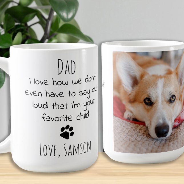 Cute Pet Photo Dog Dad Coffee Mug (Creator Uploaded)