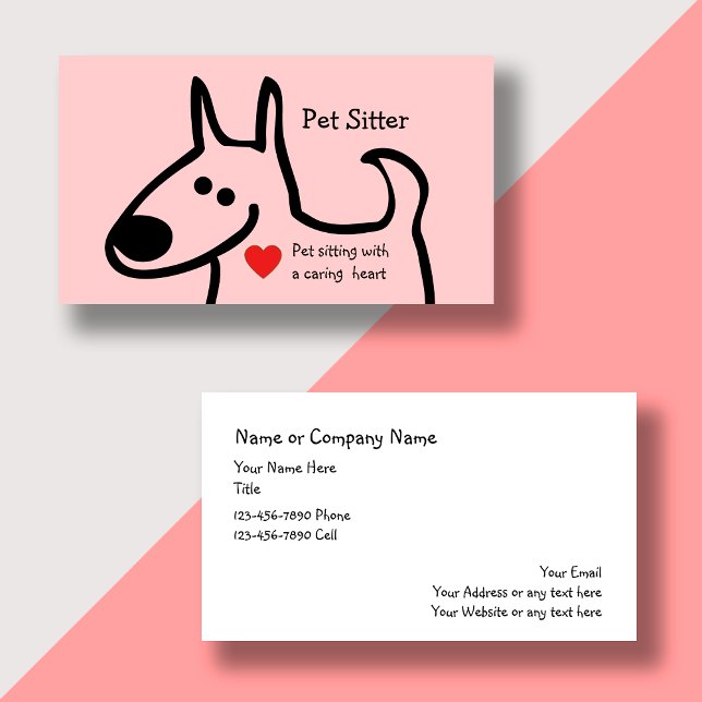Cute Pet Sitter Business Cards (Creator Uploaded)