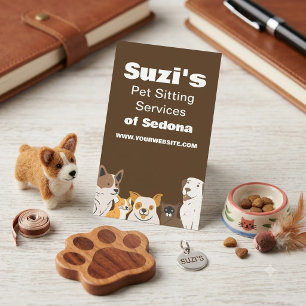 Cute Pet Sitting Dog Cat Business Card