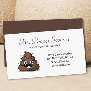 Cute Pet waste Poop removal Service Business Card