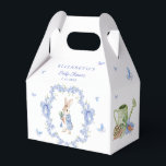 Cute Peter Rabbit Boy Baby Shower Favour Box<br><div class="desc">This adorable baby shower item features a soft watercolor design inspired by everyone’s favourite Peter Rabbit. The cute little bunny creates a dreamy and nostalgic mood, perfect for celebrating the birth of a baby boy. Whether you're hosting a cosy garden gathering or a charming countryside event, this item brings a...</div>