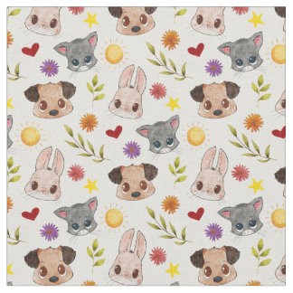 Cute Pets Animal Fabric