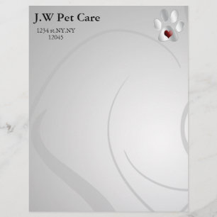 Cute Pets Business Letterheads Customised Letterhead