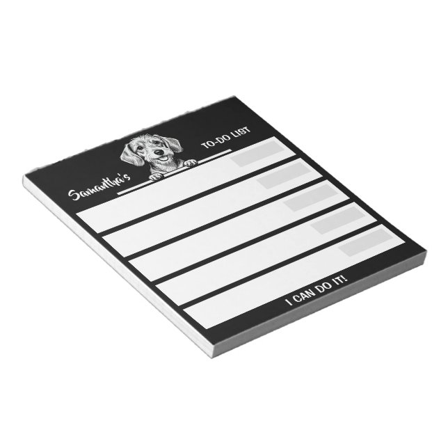 Cute Pets Minimalistic Design - Dog 1a Notepad (Angled)