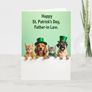 Cute Pets Peek Greeting Card