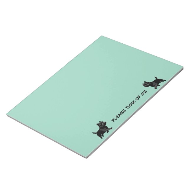 Cute Pets Silhouettes Design - Dogs 1 + text Notepad (Angled)