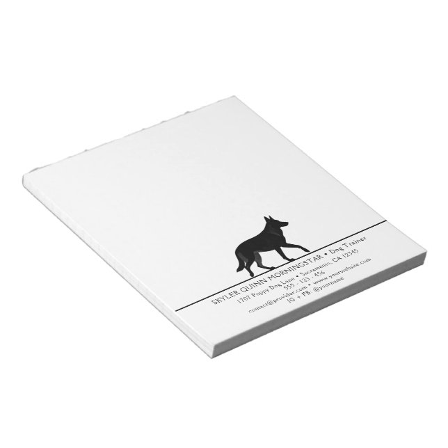 Cute Pets Silhouettes Design - Dogs on line 1 Notepad (Angled)