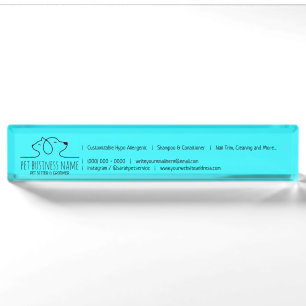 Cute Petsitter dog and cat logo veterinary Nameplate