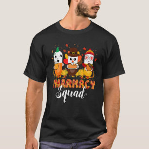 Cute Pharmacy Squad Pharmacist Pumkin Season Thank T-Shirt