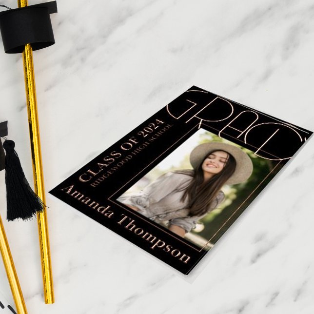 Cute Photo Class of 2025 Graduation Announcement  (Cute Photo Class of 2024 Graduation Announcement)