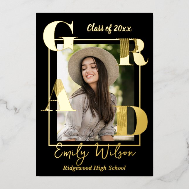 Cute Photo Class of 2025 Graduation Announcement  (Front)