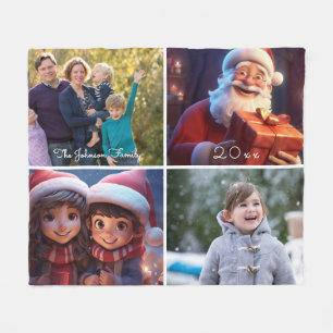 Cute Photo Family Fleece Blanket