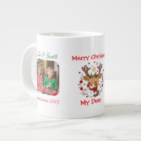Cute Photo family with  DEER Green Personalise
