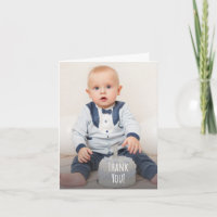 Cute Photo Hand Lettered First Birthday