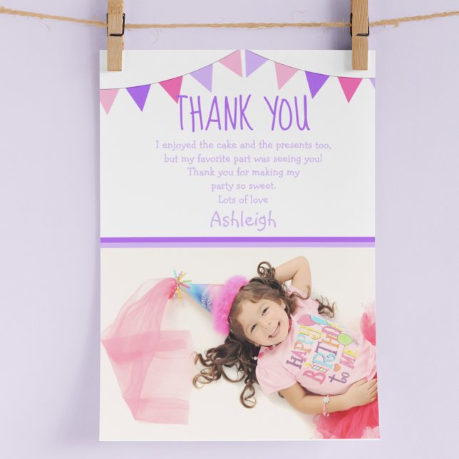 Cute Photo kids Flat Thank You Card (Creator Uploaded)