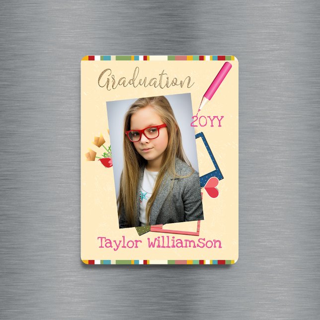 Cute Photo Middle School Graduation Favour Magnet (Creator Uploaded)