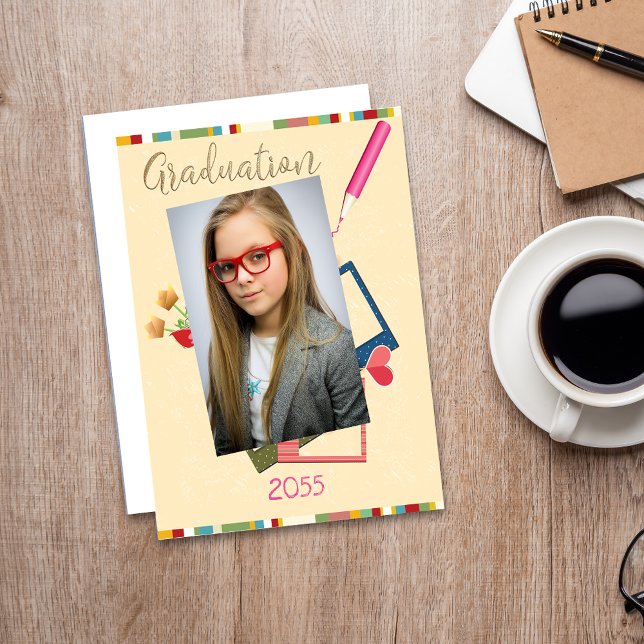 Cute Photo Middle School Graduation Thank You Card (Creator Uploaded)