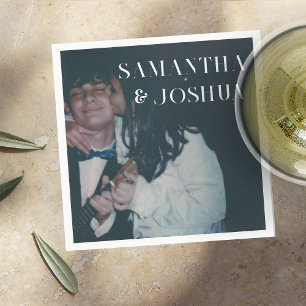 Cute Photo & Monogram Wedding Napkins