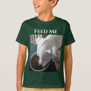 Cute Photo of Hungry Dog Who Can't Wait to Eat  T-Shirt