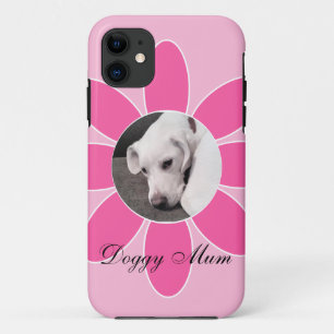 Cute Photo of Puppy Dog in Hot Pink Mum Frame Case-Mate iPhone Case