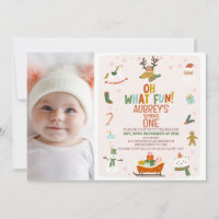 Cute Photo Oh What Fun Christmas 1st Birthday
