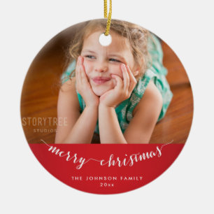 Cute Photo Personalised Christmas Tree Ornament