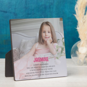 Cute photo quote daughter plaque