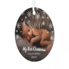 Cute Photo Snowflakes Baby First Christmas
