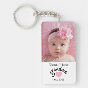 Cute Photo Worlds Best Grandma Since Year Key Ring