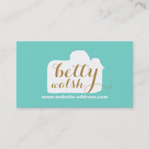 Cute Photographer Camera Logo Photography Business Card