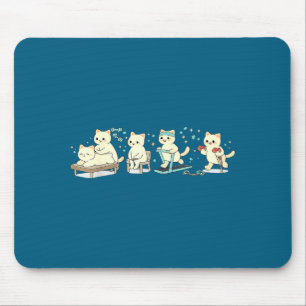 Cute Physical Therapy Kittens Fitness Wellness Mouse Pad