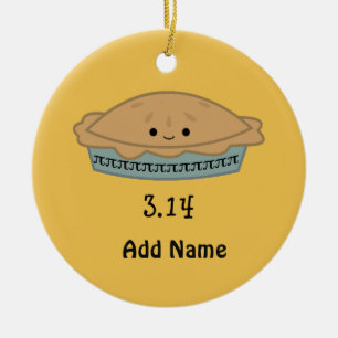 Cute Pi Day 3.14 Ceramic Tree Decoration