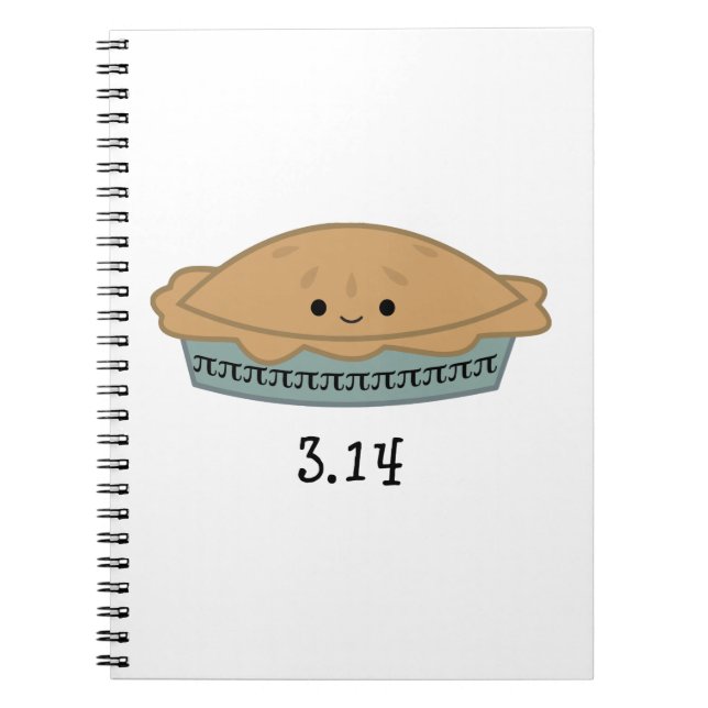 Cute Pi Day 3.14 Spiral Notebook (Front)